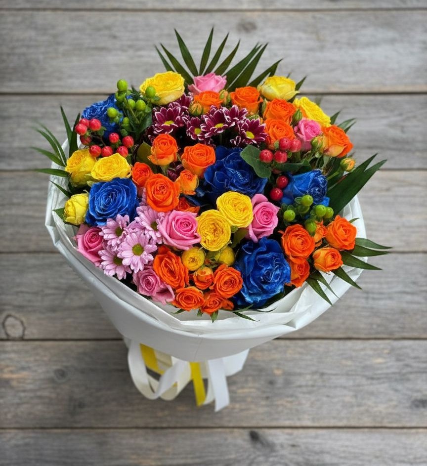 Букет цветов из: Розы и Хризантемы в Светлом Яре