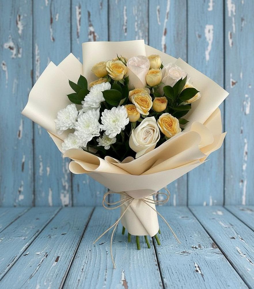 Букет цветов из: Розы и Хризантемы в Светлом Яре