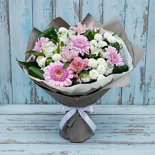 Букет цветов из:  Герберы, Альстромерии и Хризантемы в Светлом Яре