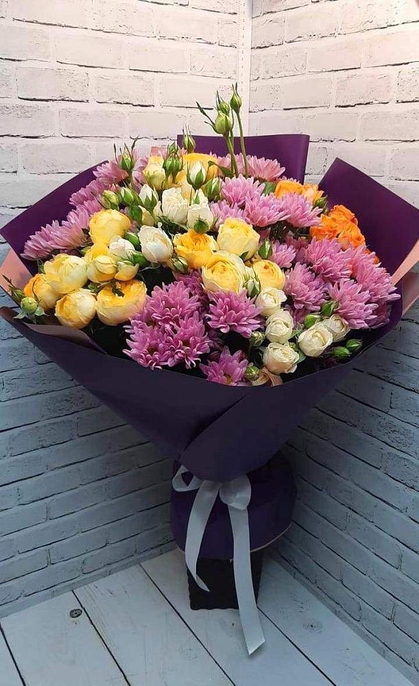 Букет цветов из: Хризантемы и Розы в Светлом Яре