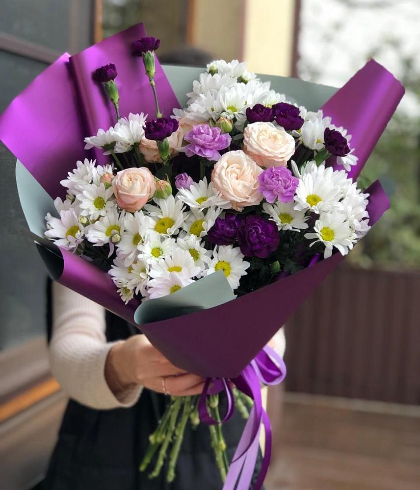 Букет цветов из: Хризантемы, Гвоздики и Розы в Светлом Яре