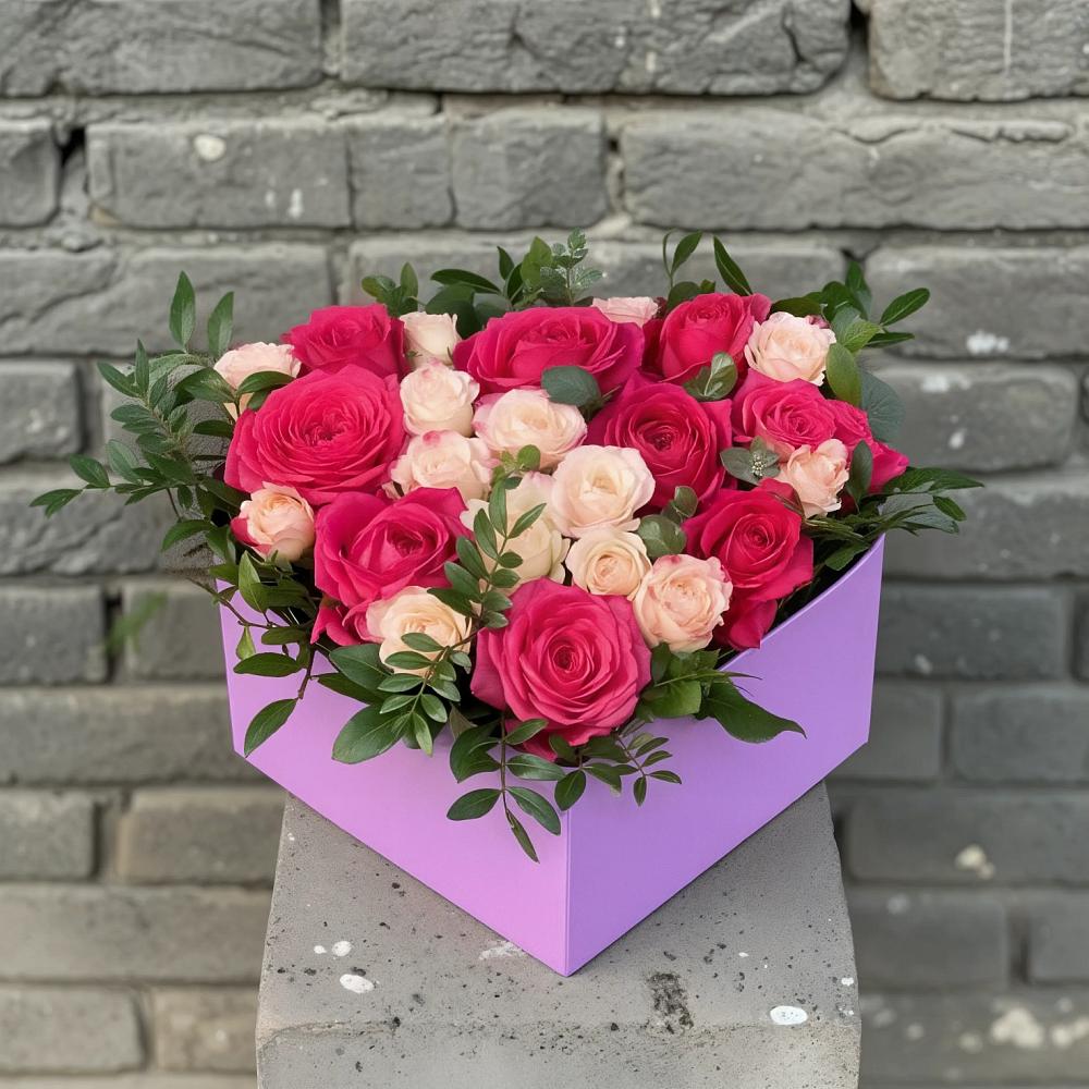 Цветочная композиция из Розы в коробке в Светлом Яре