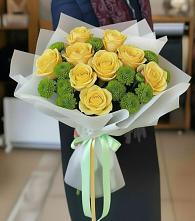 Букет цветов из:  Хризантемы и Розы в Светлом Яре