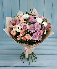 Букет цветов из:  Хризантемы, Розы и Альстромерии #REPLACE_PRED# Светлом Яре