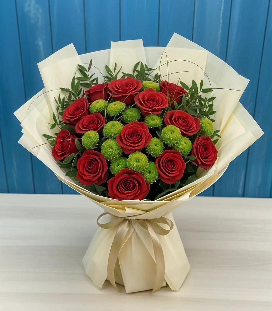 Букет цветов из: Розы и Хризантемы в Светлом Яре